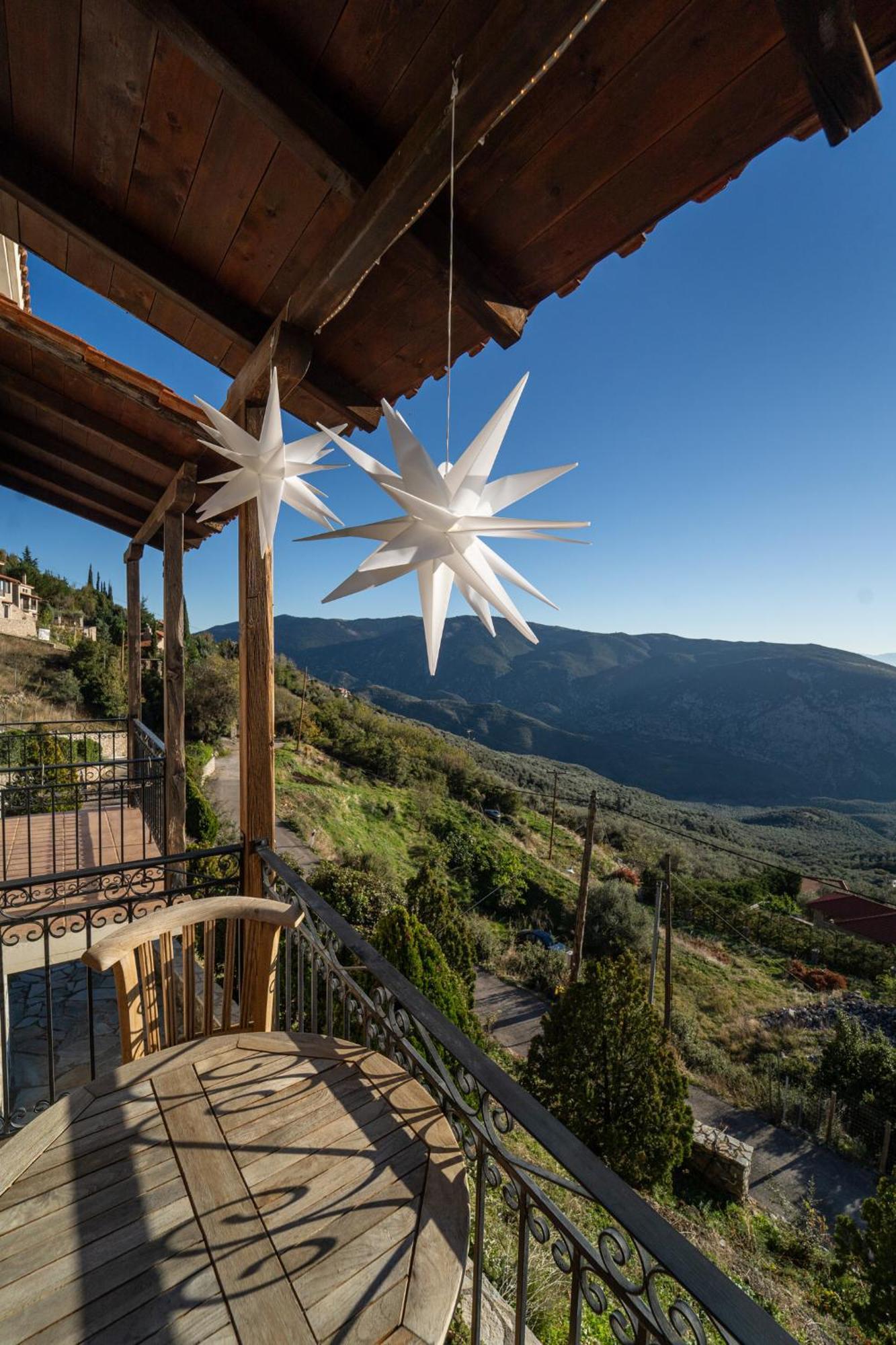 Rock Dandy Deluxe Chalet In Arachova - Delphi, Sauna, Prv Parking, Amazing View Buitenkant foto