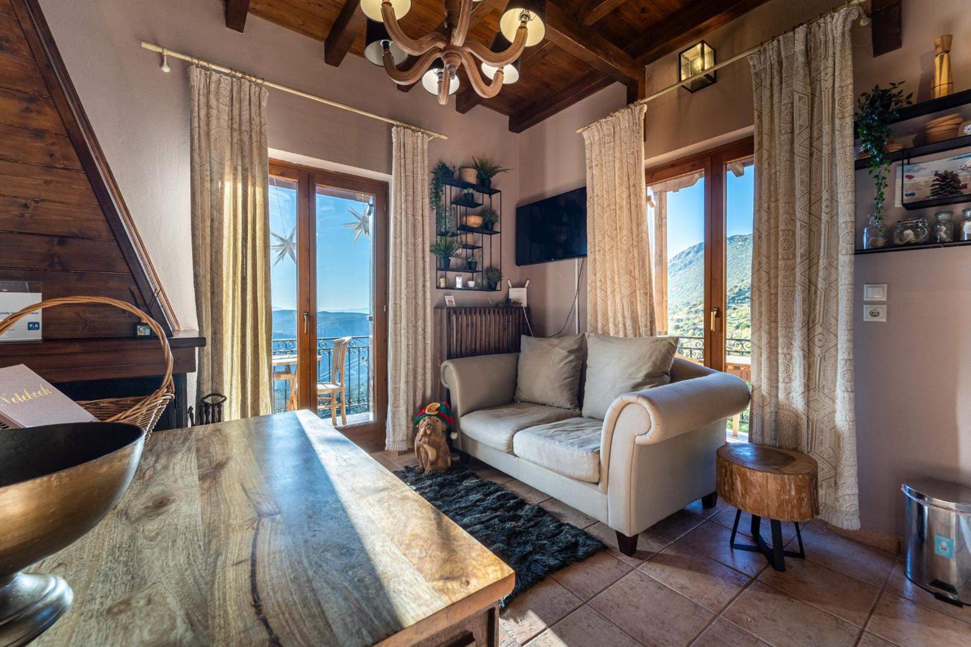 Rock Dandy Deluxe Chalet In Arachova - Delphi, Sauna, Prv Parking, Amazing View Buitenkant foto