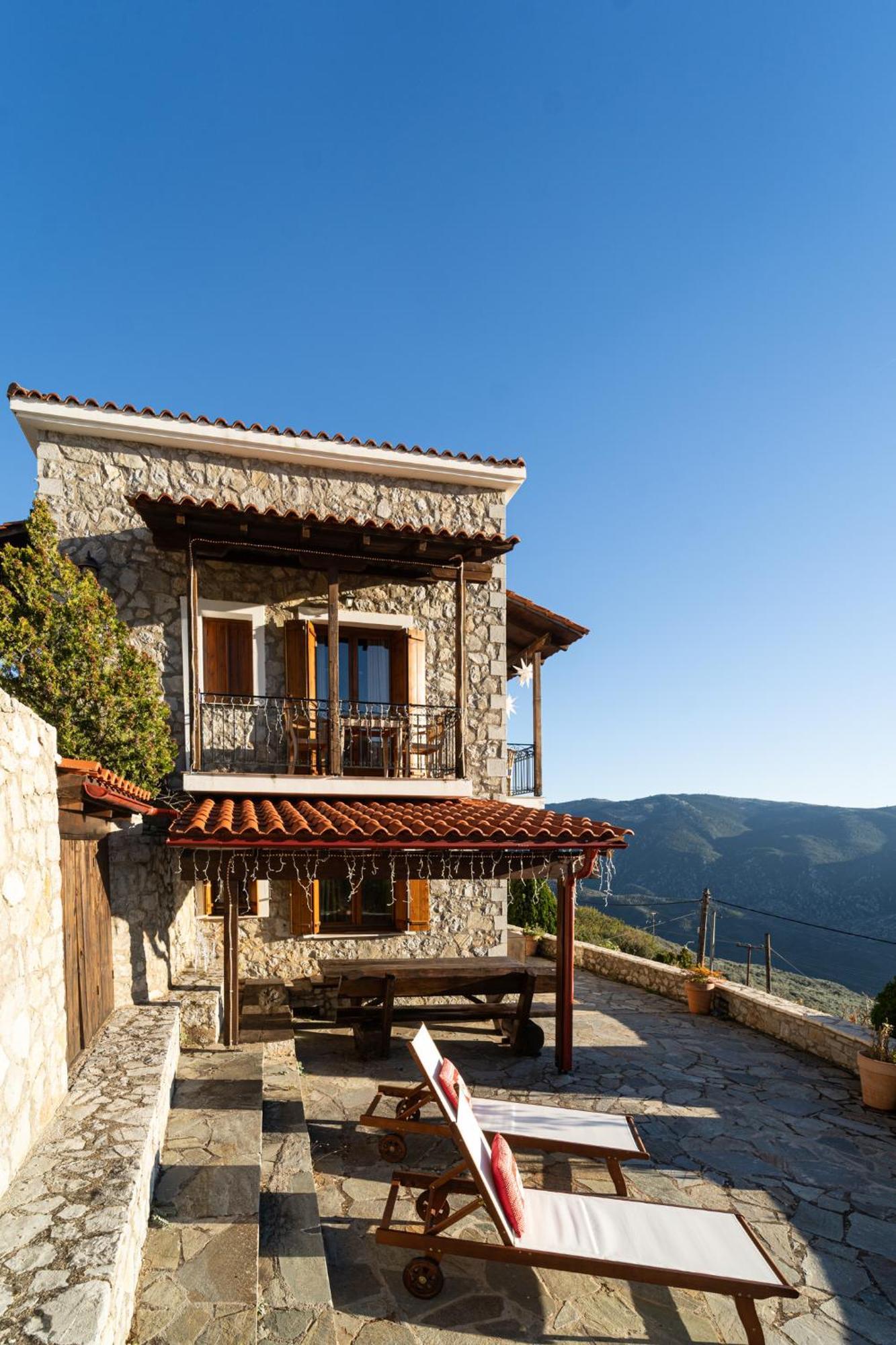 Rock Dandy Deluxe Chalet In Arachova - Delphi, Sauna, Prv Parking, Amazing View Buitenkant foto