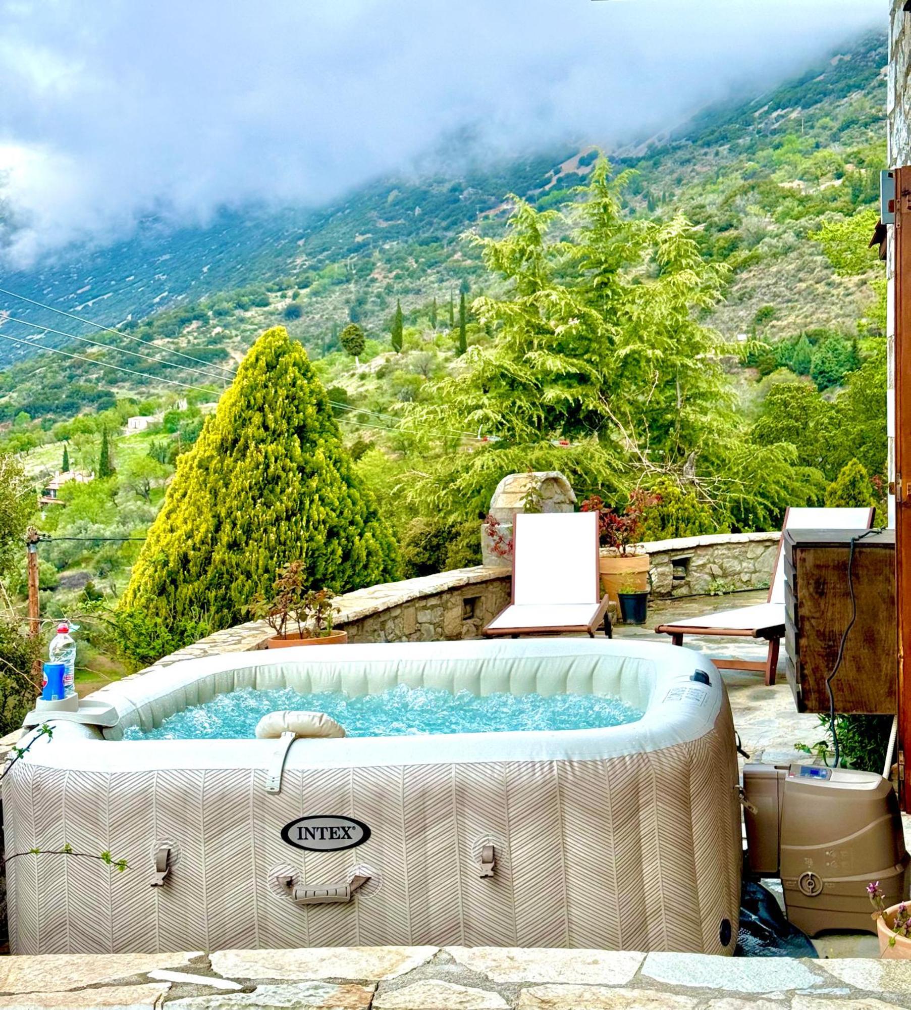 Rock Dandy Deluxe Chalet In Arachova - Delphi, Sauna, Prv Parking, Amazing View Buitenkant foto